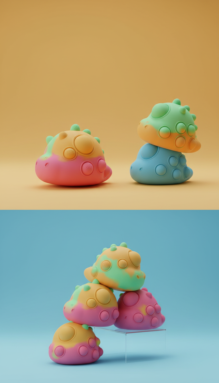 Splashy Dino Pop Fidget Gadget