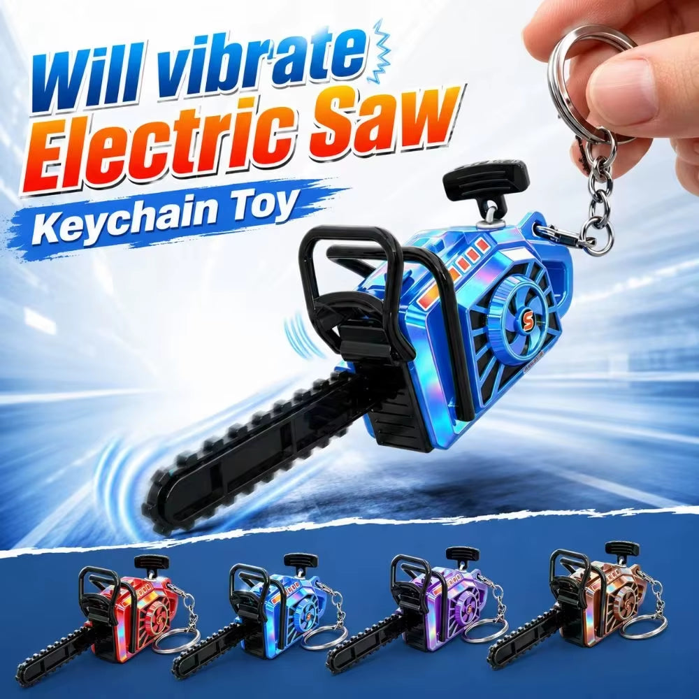 FTCY Mini Chainsaw Model Key Rings Pendant Realistic Logging Saw Key Adults Stress Relief Keychains Funny Key Gift
