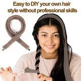 Satin Heatless Hair Curler, Lazy Natural Soft Wave DIY Heatless Curls for Sleep in Overnight, for All Hair Types