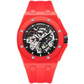 New Hollowed Out Fully Automatic Mechanical Watch for Men,  Fashion Multi-Color Silicone Tape Waterproof Watch
