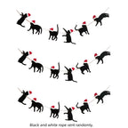Three sets of Santa Paws Christmas cat banners
