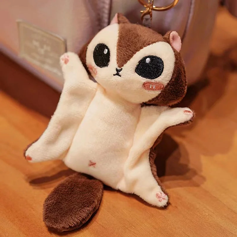 Cute Flying Squirrel Plush Pendant Bag Charm Keychain 