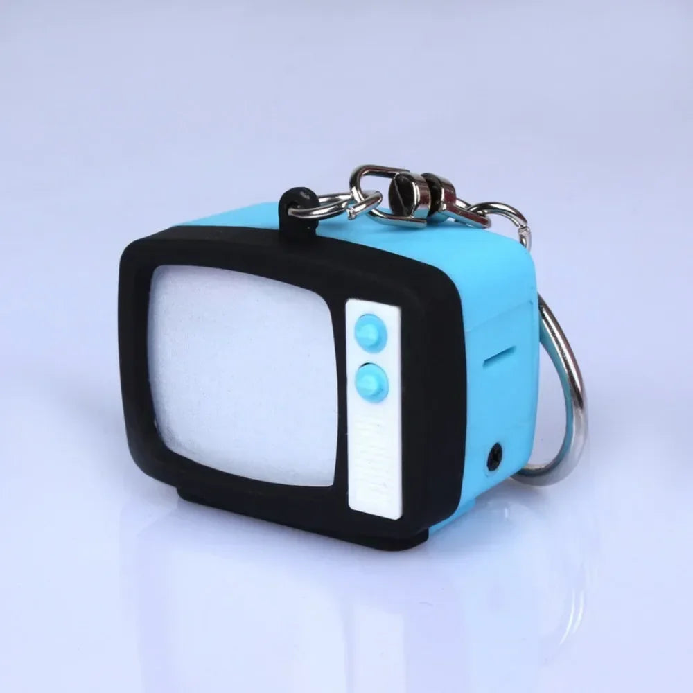 Creative Retro Television Keychain Model Keychain Pendant Creative Children Miniature Television Tv Led Keychain Home