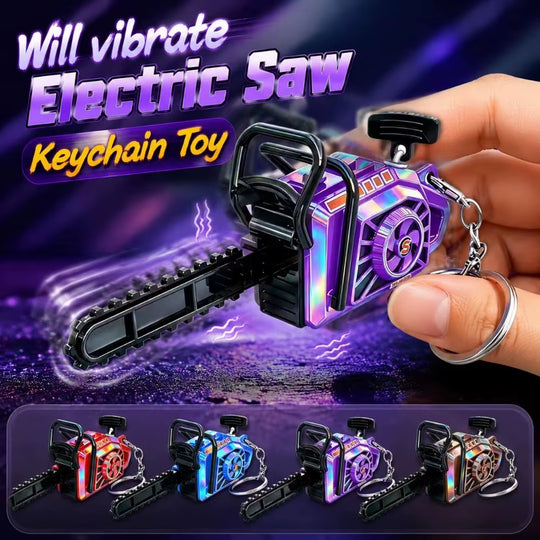 FTCY Mini Chainsaw Model Key Rings Pendant Realistic Logging Saw Key Adults Stress Relief Keychains Funny Key Gift