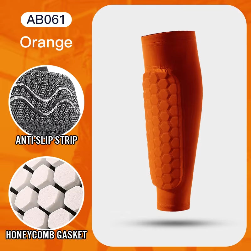 Soccer Shin Guard Sleeves with Foam, Calf Compression Sleeve Honeycomb Pads, Lightweight Shin Protection