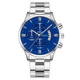 POEDAGAR Boardroom Men’s Calendar Quartz Watch – Stainless Steel Bracelet
