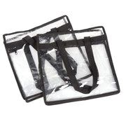 ClearLine Duo clear tote bag with everyday essentials