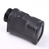 Close-up of the Power Reel shaped grip, top-mounted button and reel