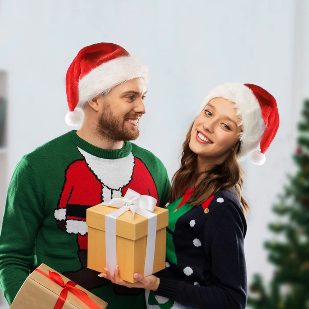 LED Light Up Christmas Santa Hat