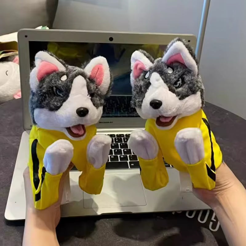 Two husky puppets demonstrating play; each sold individually