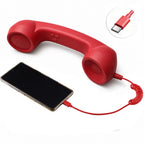 Red USB-C retro telephone handset
