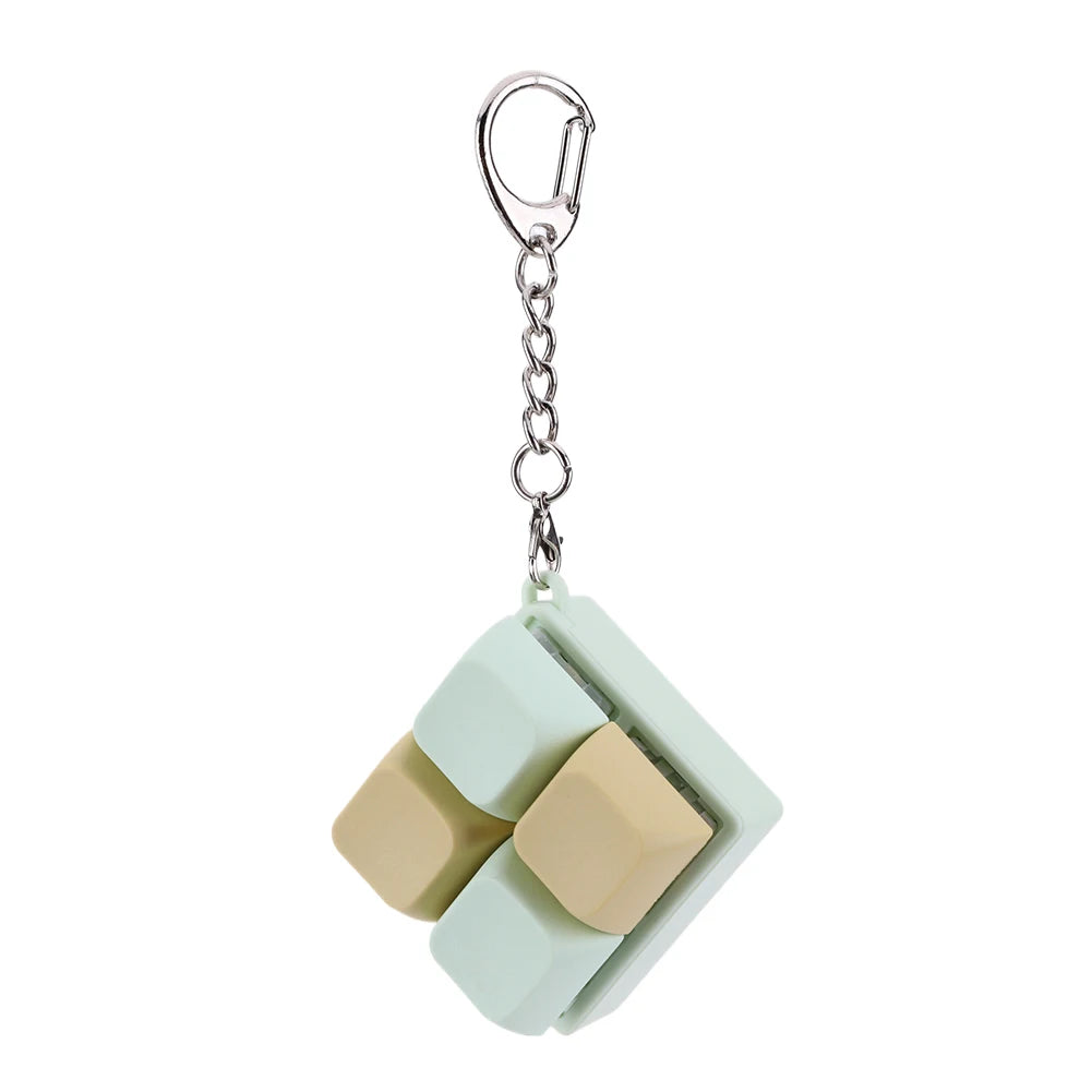 4 Key Mechanical Keyboard Bag Charm Keychain  Pendant Fidget Toy
