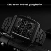 TriTrack X3 black chainlink-style watch band