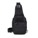 TrailGrid MOLLE tactical sling pack – storage, strap and carry detail