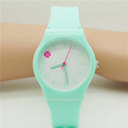 Green CandyClear Pop Watch with silicone strap
