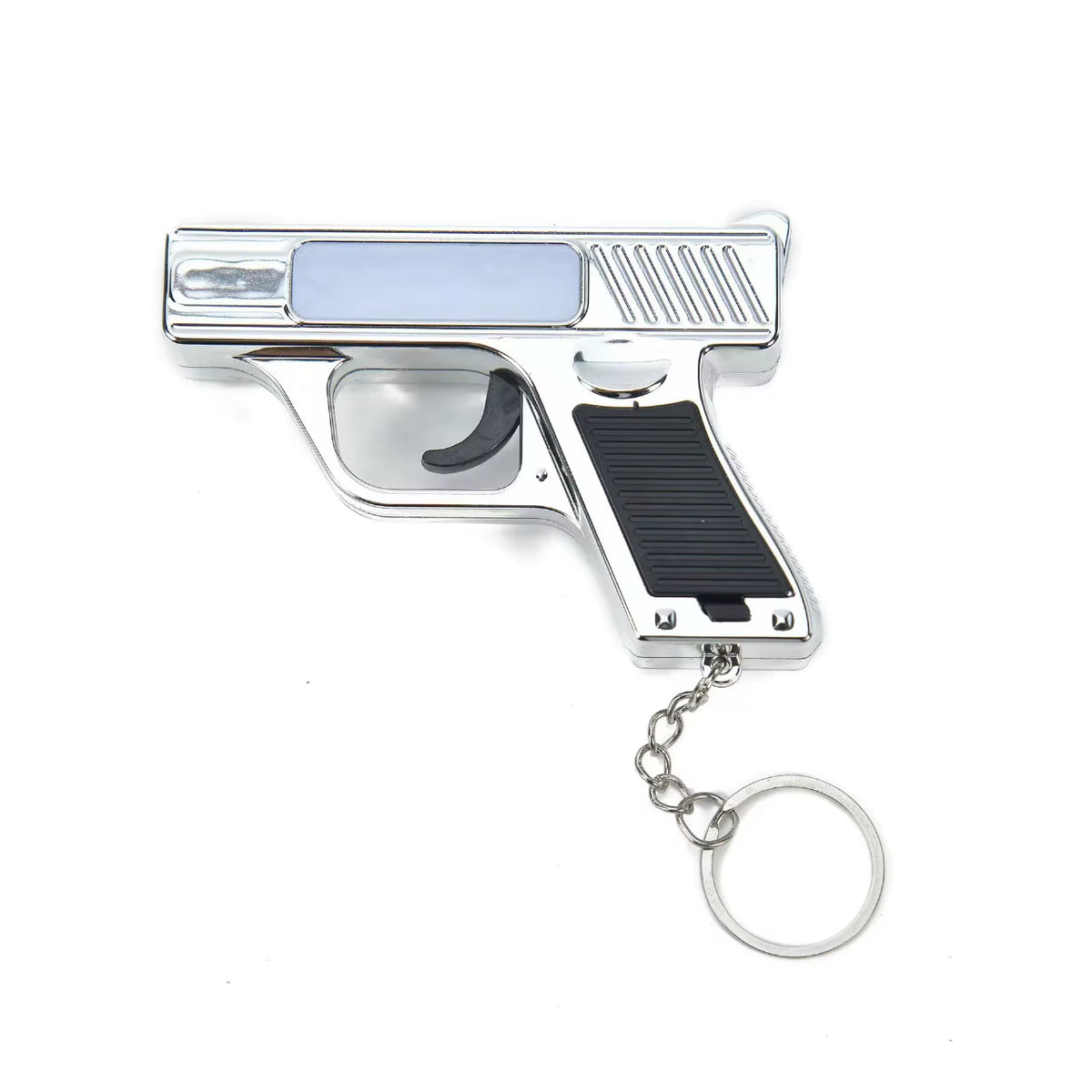 Pistol Shaped Keychain Light Mini Hand Press Power Generation LED Flashlight Portable COB Work Light Pocket Small Torch Pendant