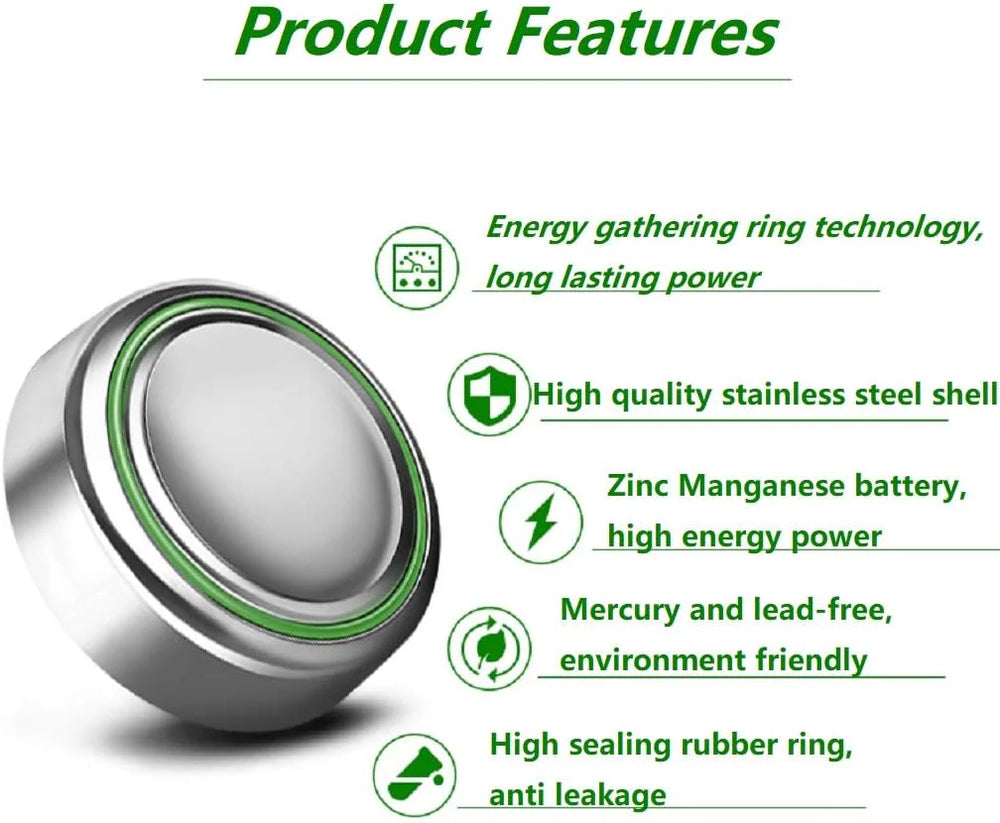 LR1130 / AG10 1.5V Alkaline Button Batteries – 10 Pack