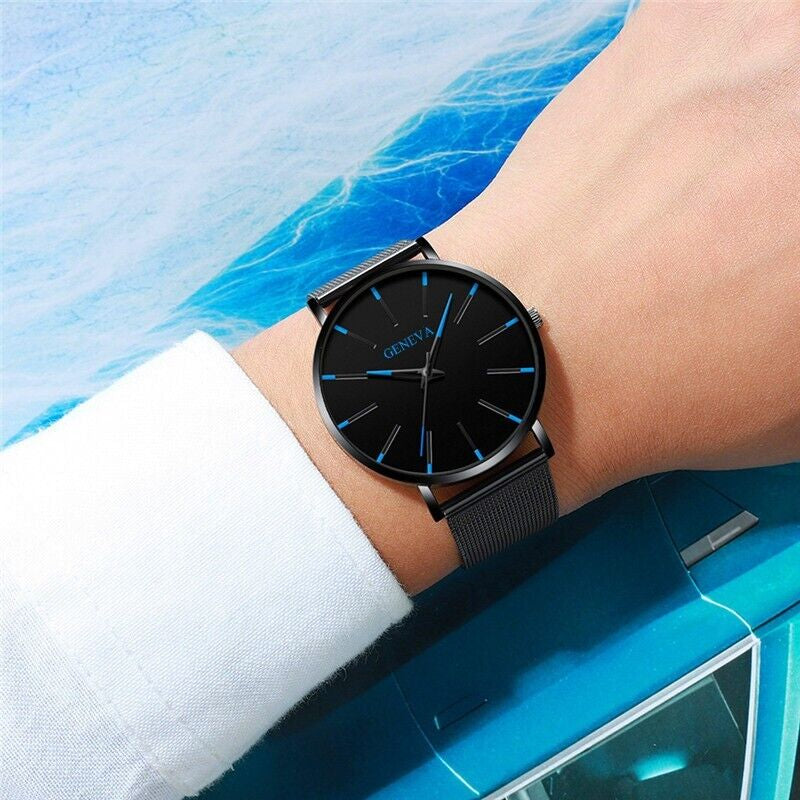 Men's Stainless Steel Waterproof Watch - Quartz Luminous - Classic Watches Business