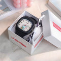 Cute Kids Watch for Boys & Girls Korean Style Cartoon Silicone Watch for Students Learning Large Face Easy to Read