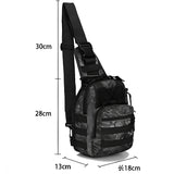 TrailGrid MOLLE tactical sling pack – storage, strap and carry detail