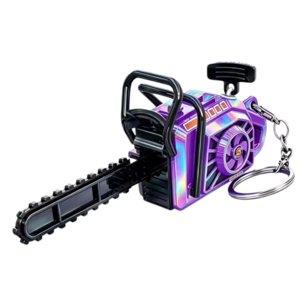FTCY Mini Chainsaw Model Key Rings Pendant Realistic Logging Saw Key Adults Stress Relief Keychains Funny Key Gift