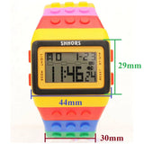 BrickBeat SHHORS Building-Block Digital Watch – Alarm & Backlight