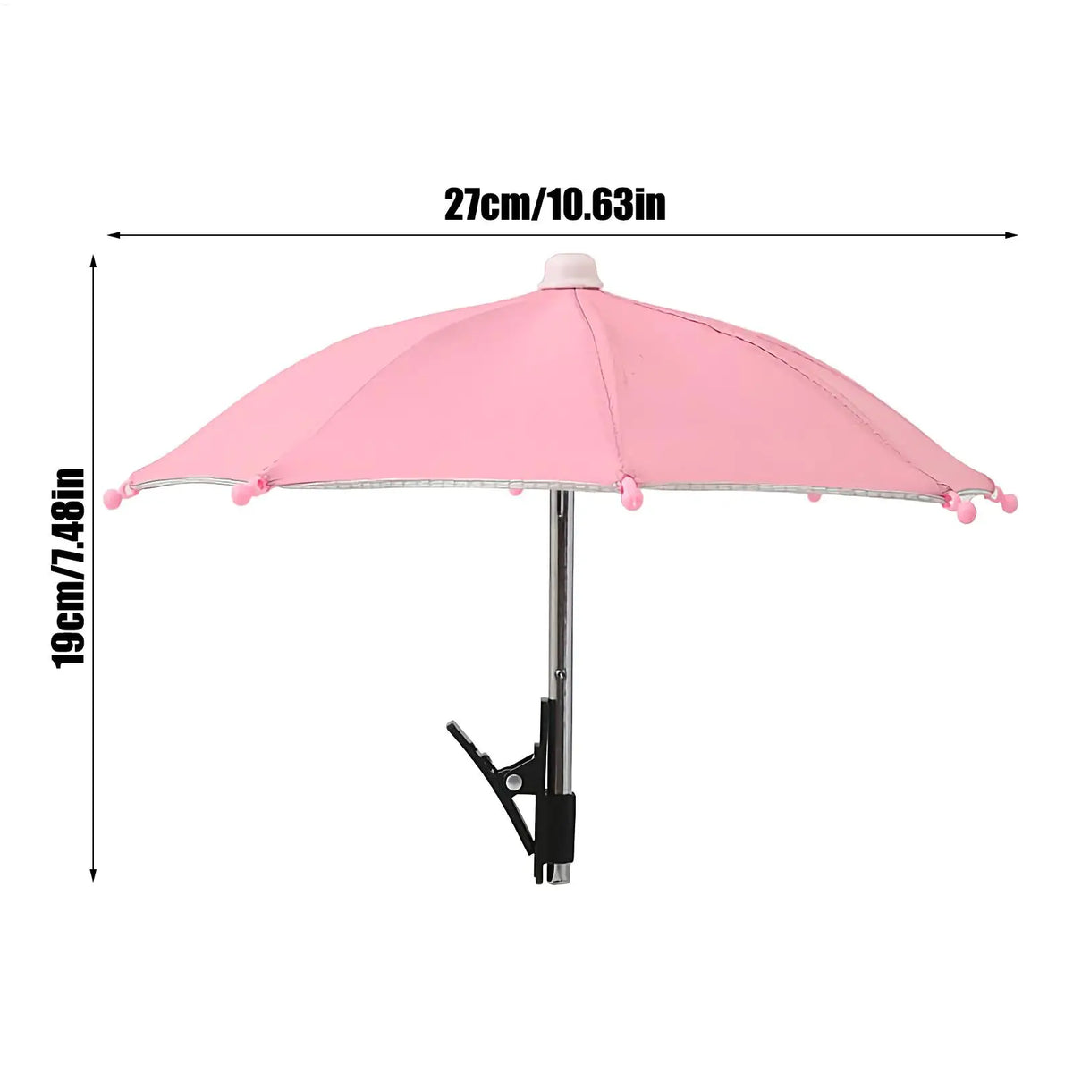 Clip-On Phone Umbrella Sun Shade – Adjustable Anti-Glare Smartphone Screen Shade for Beach, Travel, Camping & Outdoor Filming