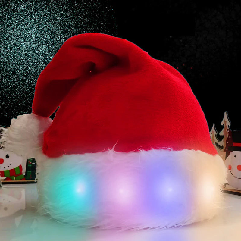 LED Light Up Christmas Santa Hat