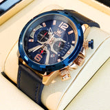 OLEVS 9915 Horizon Men’s Quartz Watch – Oversized Dial & Leather Strap