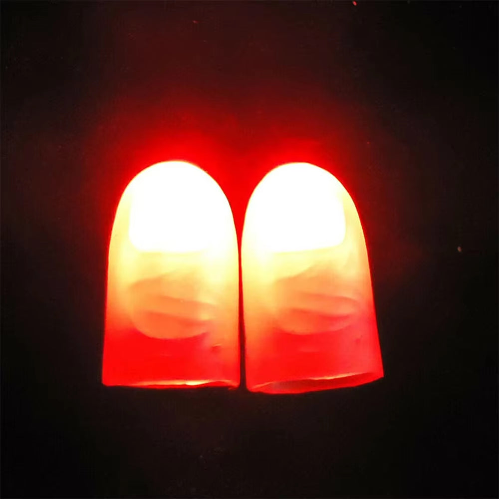 2/4/6Pcs Magic Light up Finger Fingers LED Tricks Thumb Props Christmas Christmas Festival Party Novelty Funny Toys