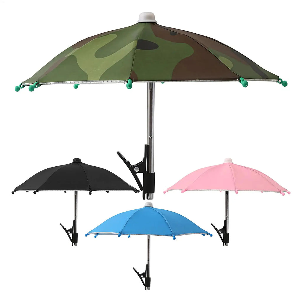Clip-On Phone Umbrella Sun Shade – Adjustable Anti-Glare Smartphone Screen Shade for Beach, Travel, Camping & Outdoor Filming