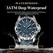 Original Men Watch Luxury Waterproof Luminous Date Week Watch for Man Quartz Leather Fashion Men'S Watches Reloj Hombre