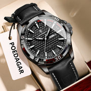 Original Men Watch Luxury Waterproof Luminous Date Week Watch for Man Quartz Leather Fashion Men'S Watches Reloj Hombre