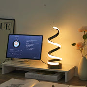 Spiral Glow LED Desk Lamp – 3-color USB light