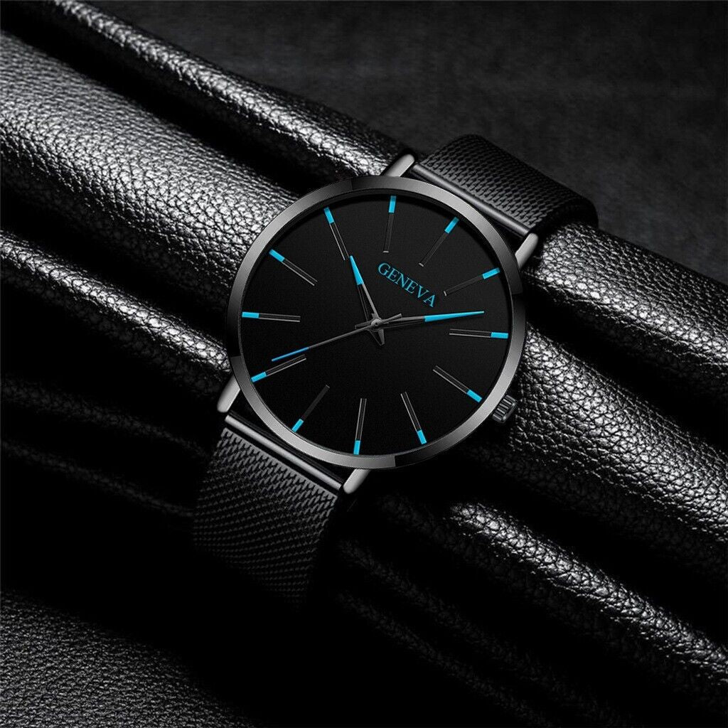 Men's Stainless Steel Waterproof Watch - Quartz Luminous - Classic Watches Business