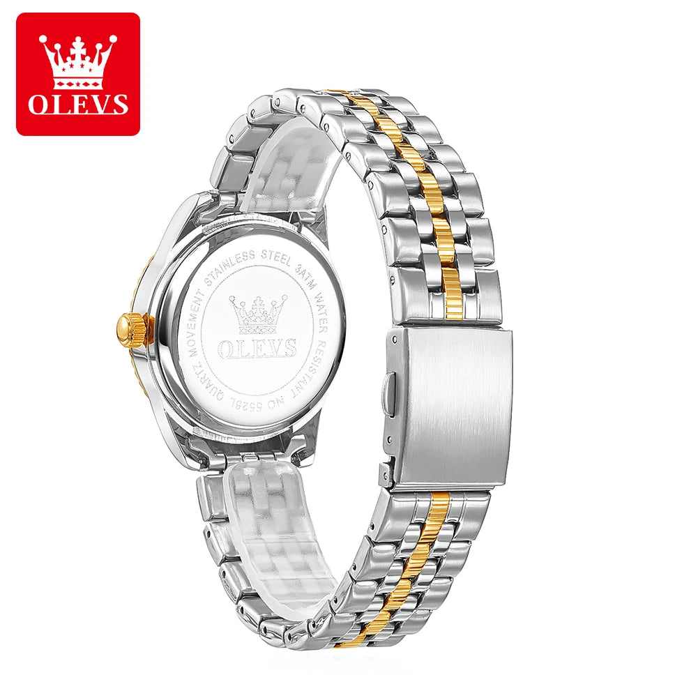 Classic Luxury Women'S Quartz Wristwatch Stainless Steel Waterproof Auto Date Diamond Scale Original Women'S Watches