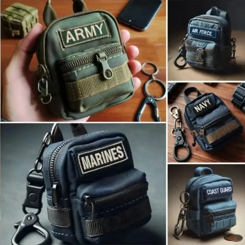 Armed Forces Mini Backpack Keychain Bag Charms Army Navy Air Force Marines Coast Guard