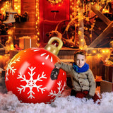JumboJoy 23.6-Inch Inflatable Christmas Ornament – Outdoor PVC Holiday Decor