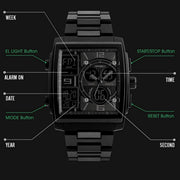 TriTrack X3 watch three-time-zone display detail