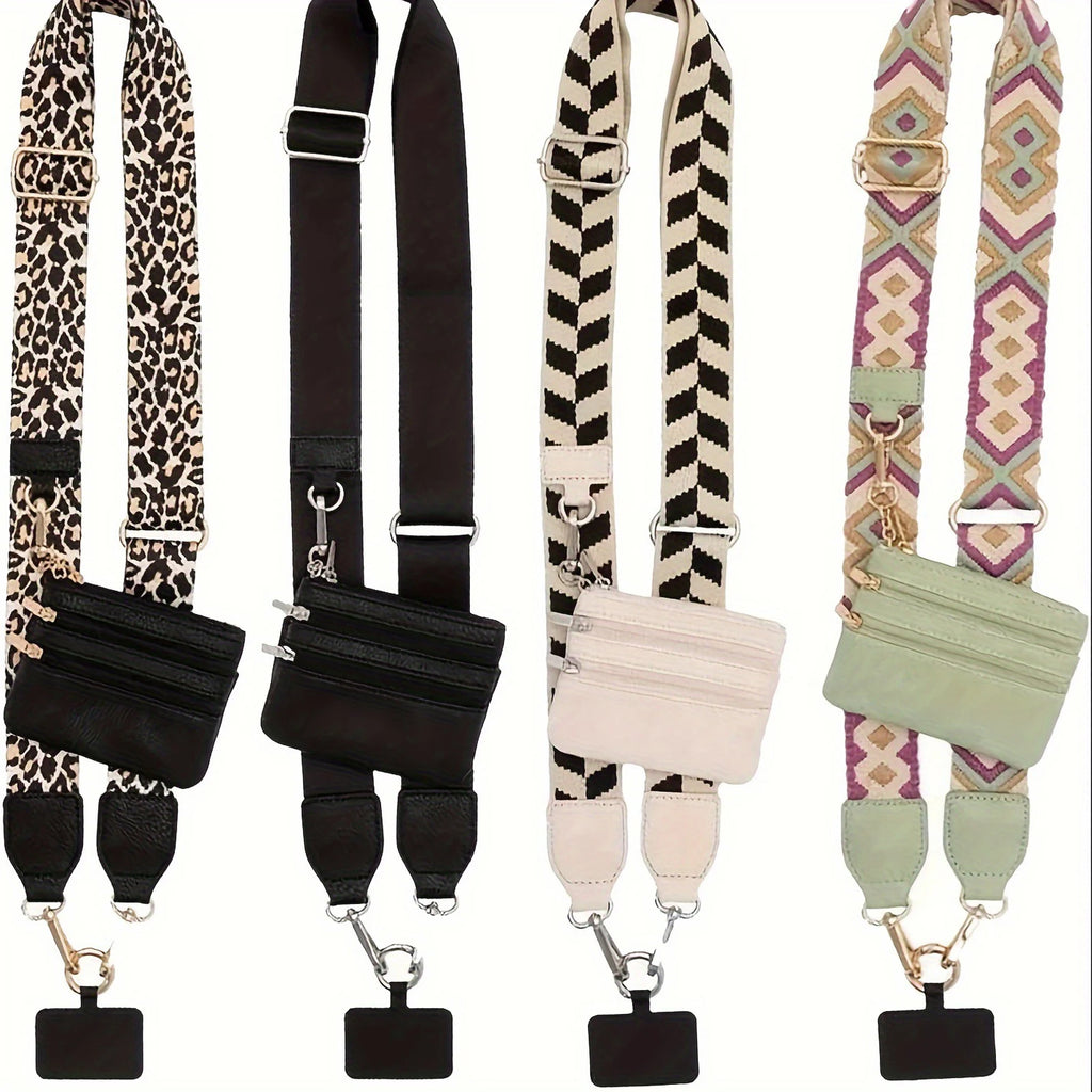 Hot Selling New Phone Lanyard with Zipper Pocket and Storage Bag Adjustable Wide Nylon Straps Can Replace Handbags and Wallets