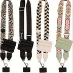 Hot Selling New Phone Lanyard with Zipper Pocket and Storage Bag Adjustable Wide Nylon Straps Can Replace Handbags and Wallets