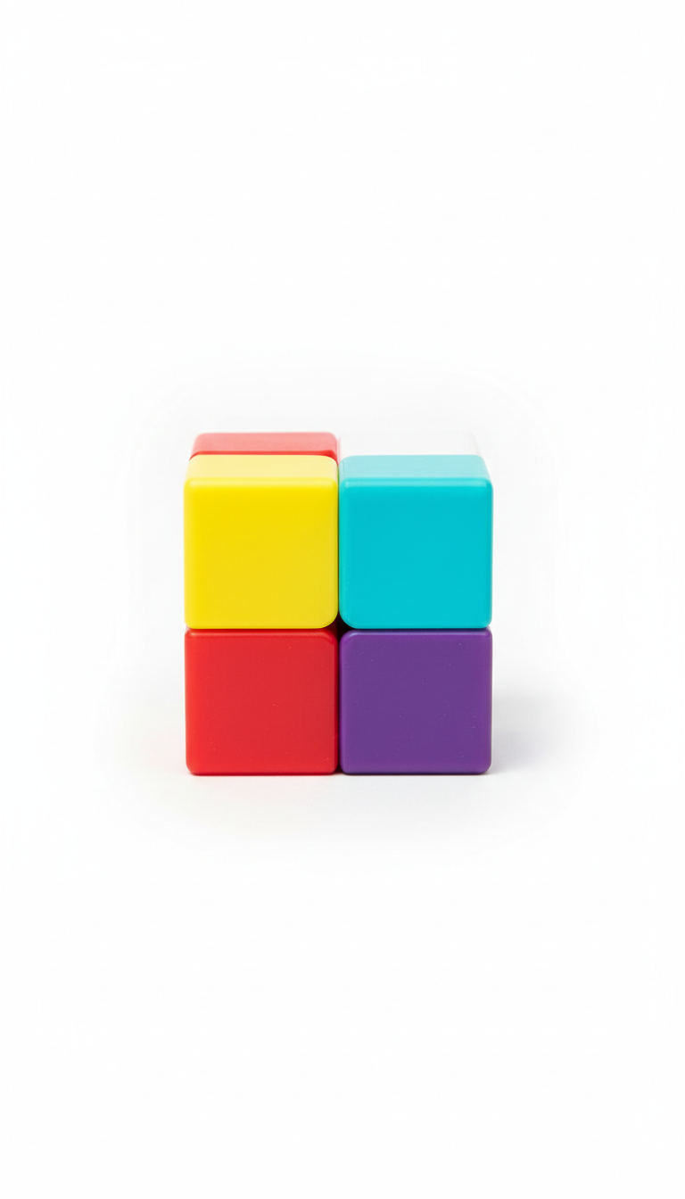 Neon Pop Fidget Cube with Emoji Faces