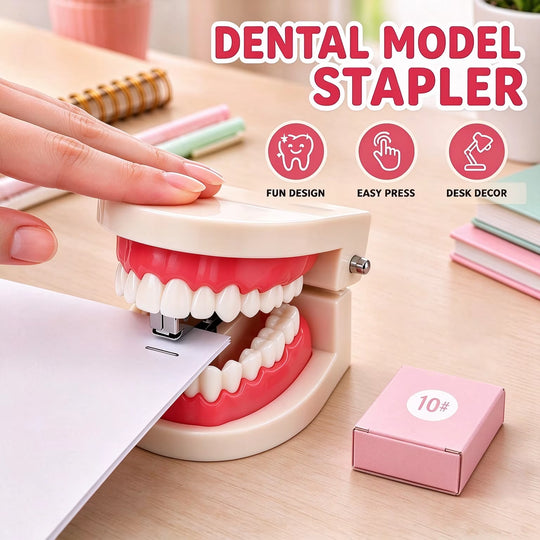 Creative Tooth Teeth Stapler Funny Prank Novelty Stationery Mini Portable Staplers Office School Student Desk Supplies Gift