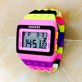 BrickBeat SHHORS Building-Block Digital Watch – Alarm & Backlight
