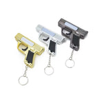 Pistol Shaped Keychain Light Mini Hand Press Power Generation LED Flashlight Portable COB Work Light Pocket Small Torch Pendant