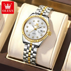 Classic Luxury Women'S Quartz Wristwatch Stainless Steel Waterproof Auto Date Diamond Scale Original Women'S Watches