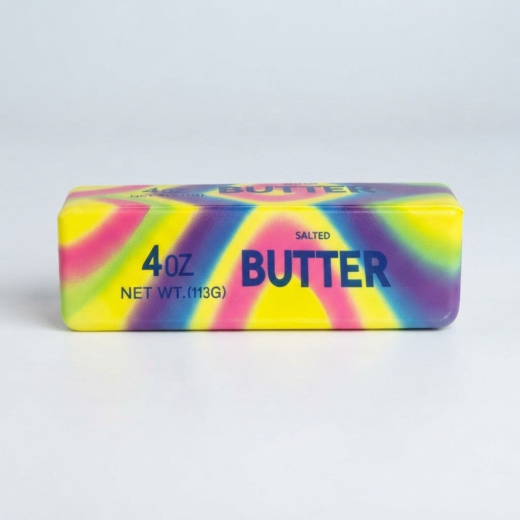 2 Pack Rainbow Swirl Butter Squishy Fidget Toy - Super Soft Slow Rising Stress Relief Squeeze Toy