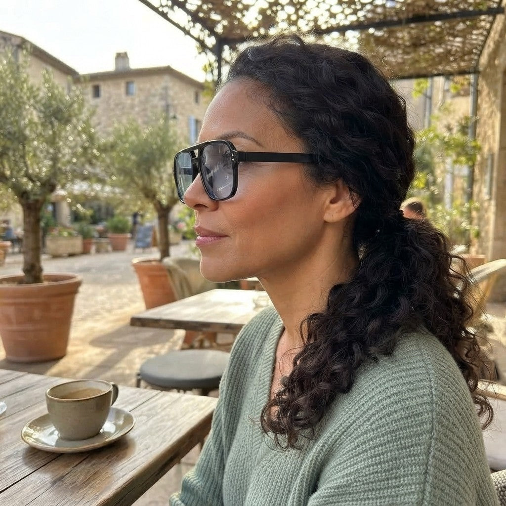 Vintage Aviator Sun Glasses for Men or Women Big Oversized Retro Aviators Sunglasses Unisex Square Shades