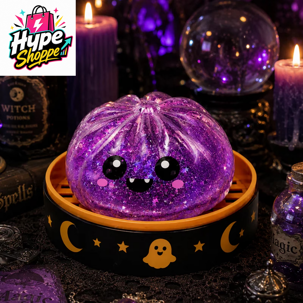 Halloween Dumpling Squishy Mystery Blind Box Halloween Ghost Dumpling Squishy Dumpling Squishy Stretchy Clear Gel Steamer Stress Balls Cute Holiday Desk Squeeze Toy,3Pc