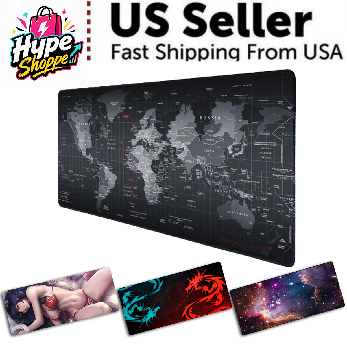 Extended Gaming Mouse Pad Desk Keyboard Mat Large Size 800MM X 300MM 31X12